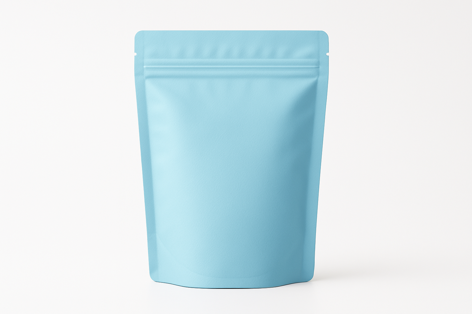 light blue food pouch